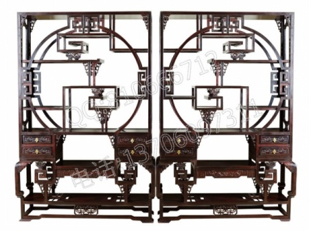 外方內圓博古架 兩件套